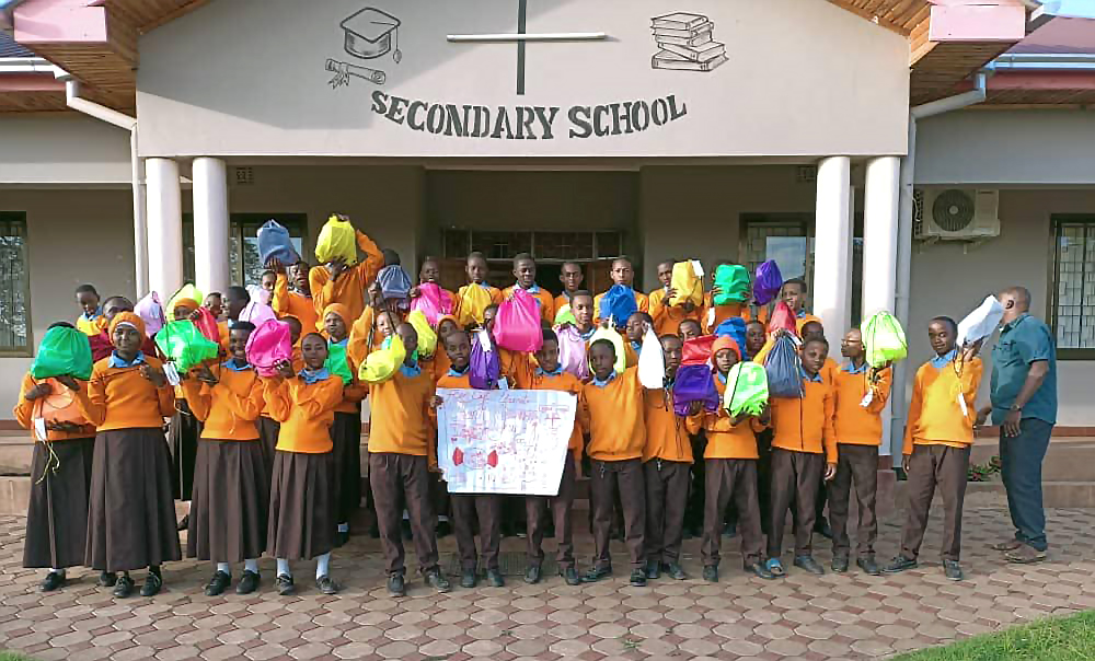 Thank you from the first year students for welcome bags donated to them